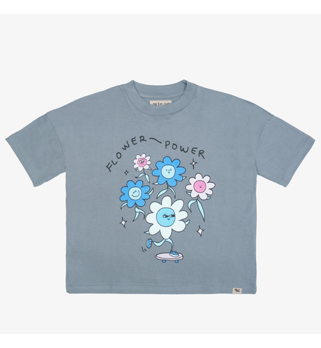 The Girl Club Blue Flower Power Tee