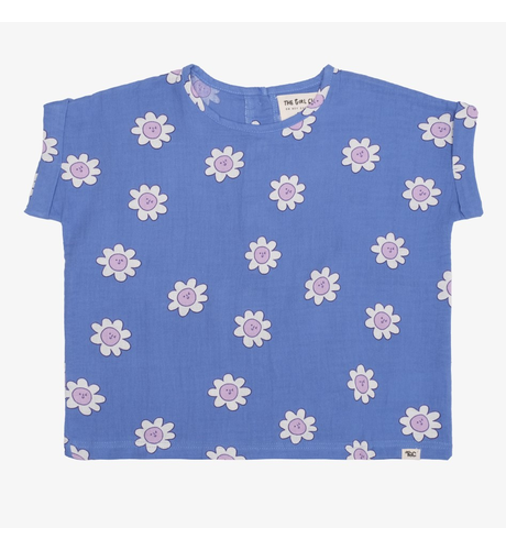 The Girl Club Blue Daisy On Repeat Relaxed Top