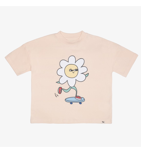 The Girl Club Cream Daisy Skater Tee