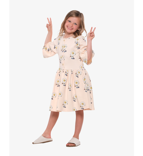 The Girl Club Cream Daisy Skater On Repeat Dress