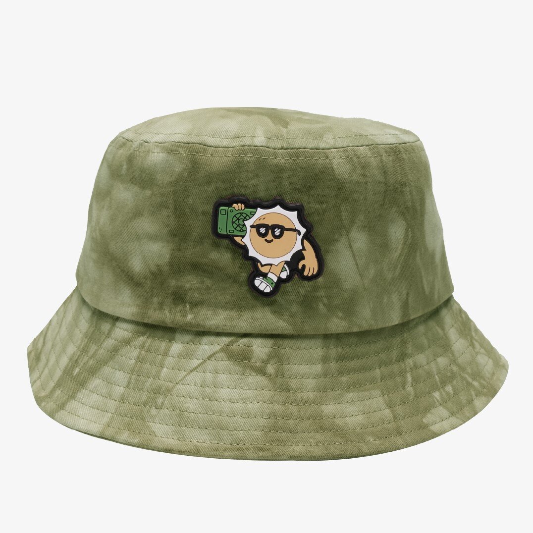 Band Of Boys Green Tie-Dye Bucket Hat - CLOTHING-HATS-Sunhats