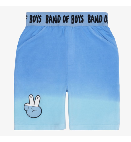 Band Of Boys Peace Out Blue Dip-Dye Shorts