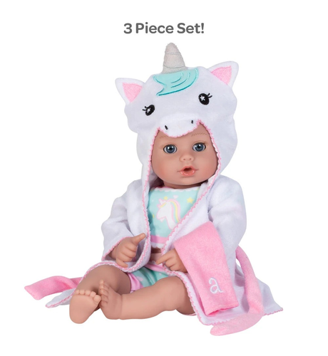 Bathtime Baby Unicorn Doll 33cm