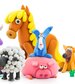 Hey Clay Animals Set (Piggy, Horse, Rabbit) - 6 Cans