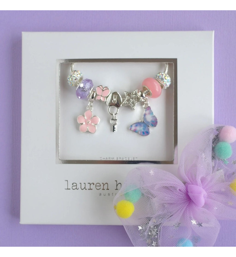 Lauren Hinkley Purple Butterfly Magic Charm Bracelet