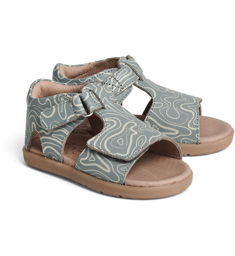 Pretty Brave Bailey 1st Walker Sandal - Blue Ripple