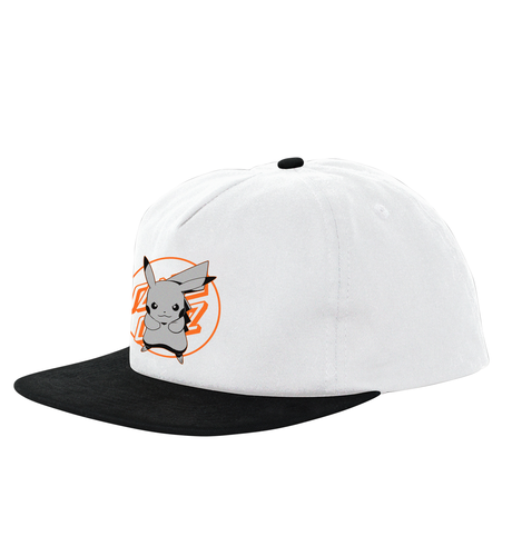 Santa Cruz Pokemon Pikachu Snapback Cap White CLOTHING-HATS