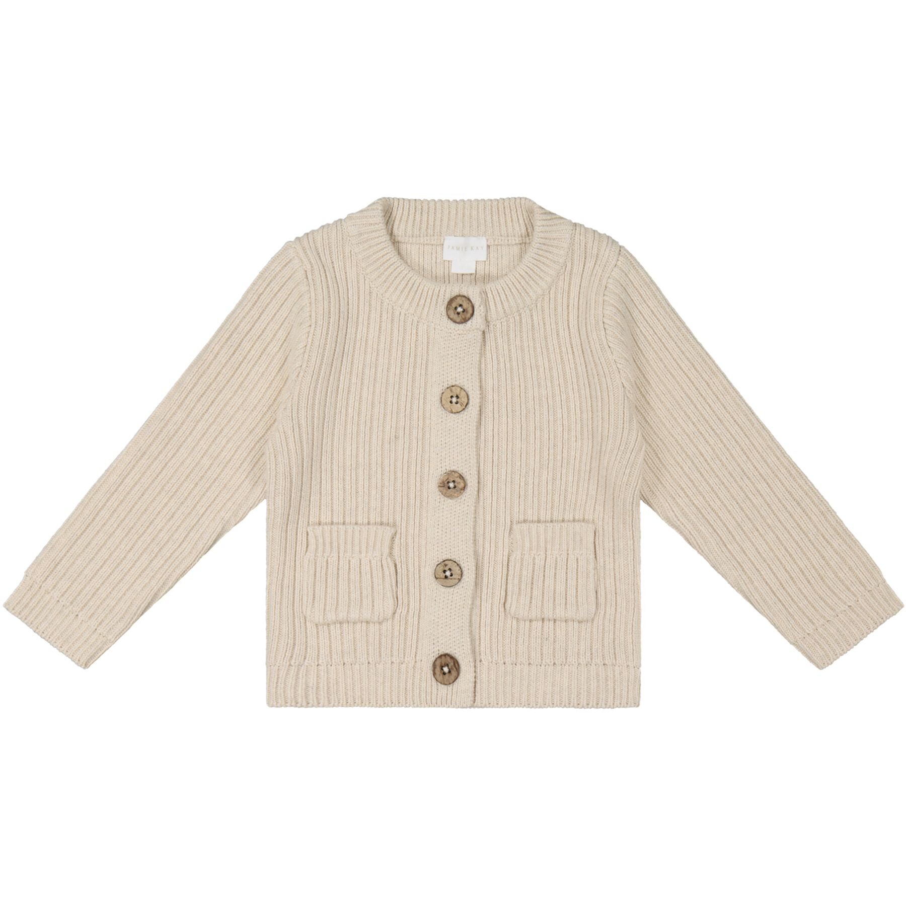 Jamie Kay Jesse Cardigan Oatmeal Marle CLOTHINGBABYBaby Cardis