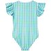 Milky Blue Gingham Swimsuit