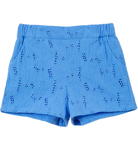 Milky Cornflower Broderie Short
