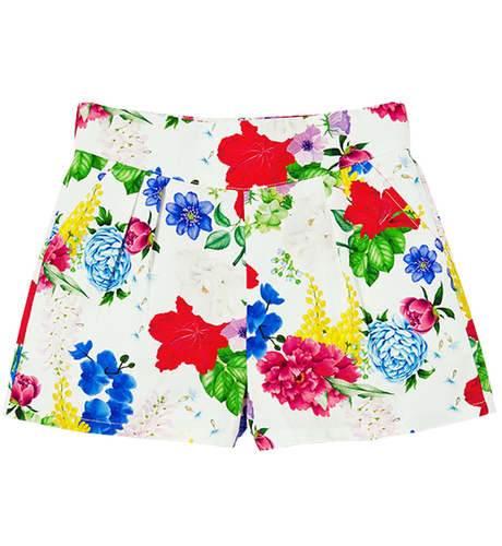 Milky Hibiscus Poplin Short