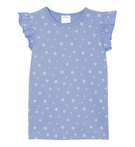 Milky Cornflower Frill Tee