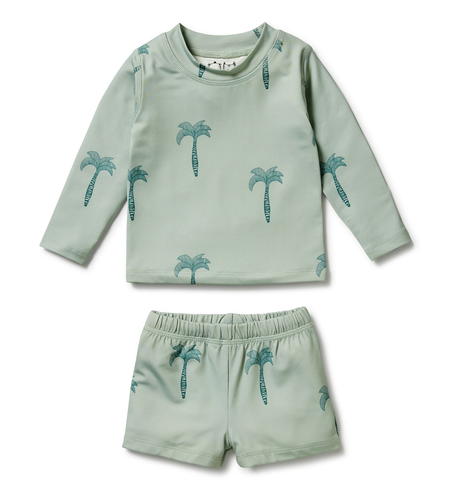 Wilson & Frenchy Palm Tree Rashie Swim Set