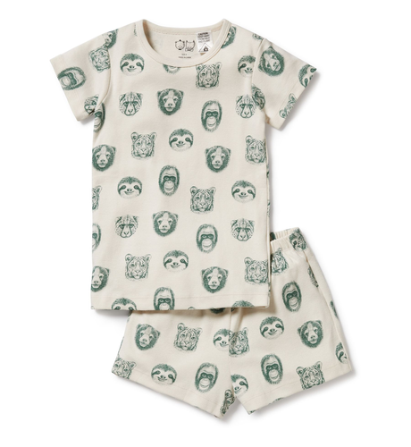 Wilson & Frenchy Hello Jungle Organic S/S Pyjamas