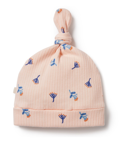 Wilson & Frenchy Little Flower Organic Rib Knot Hat