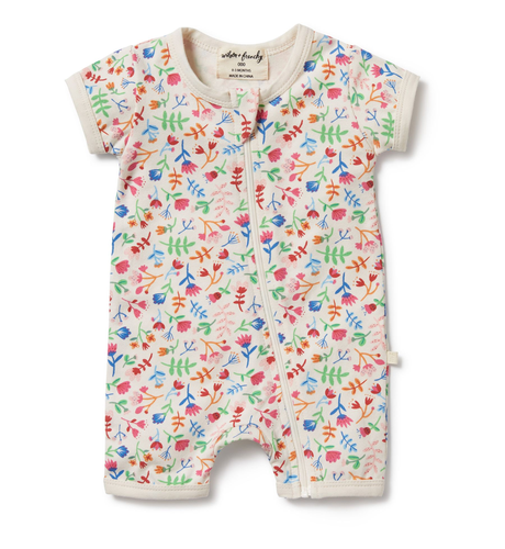 Wilson & Frenchy Tropical Garden Organic Boyleg Zipsuit