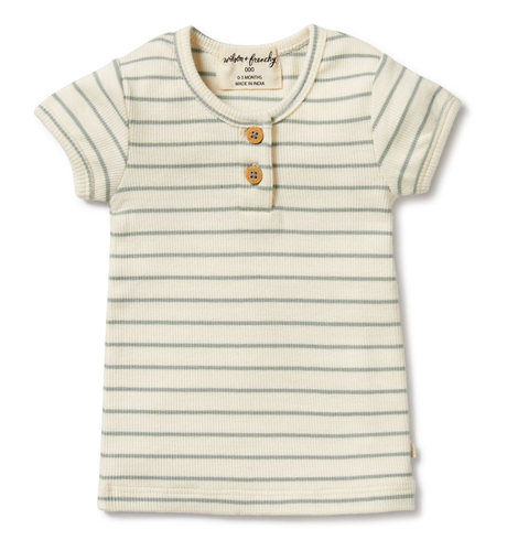 Wilson & Frenchy Petit Sage Organic Henley Tee