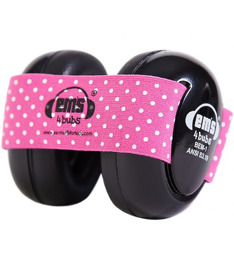 Em's Baby Earmuffs Black/Pink