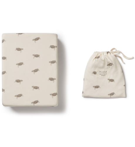 Wilson & Frenchy Tiny Turtle Organic Bassinet Sheet