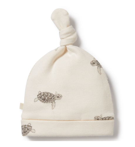 Wilson & Frenchy Tiny Turtle Organic Knot Hat