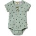 Wilson & Frenchy Falling Leaf Organic Rib Henley Bodysuit