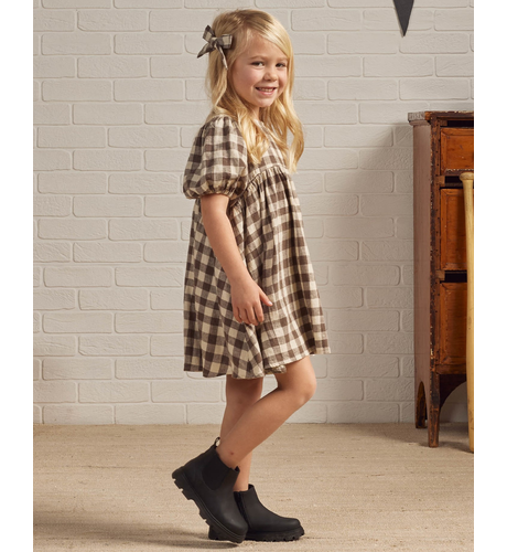 Rylee + Cru Marley Dress - Charcoal Check