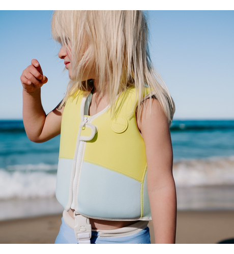 Sunnylife Salty The Shark Swim Vest - Neon Yellow