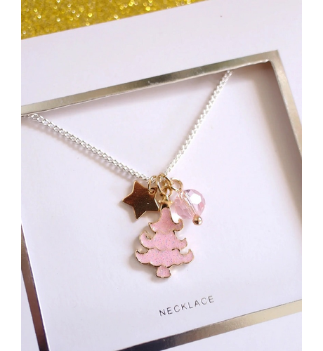 Lauren Hinkley Pink Xmas Tree Necklace