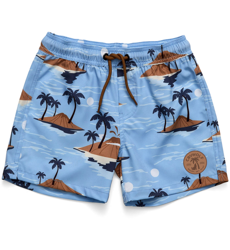 Crywolf Board Shorts - Blue Lost Island