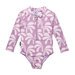 Crywolf Long Sleeve Swimsuit - Lilac Palms