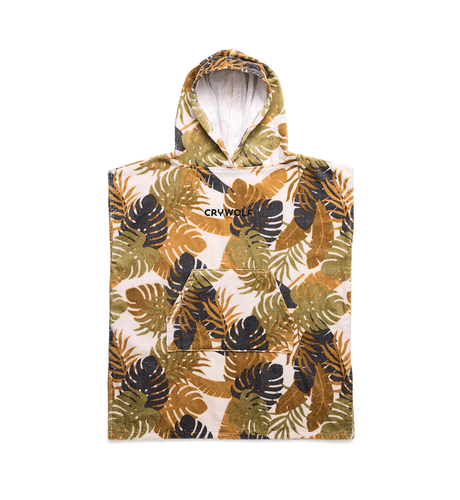 Crywolf Hooded Towel - Tan Monstera