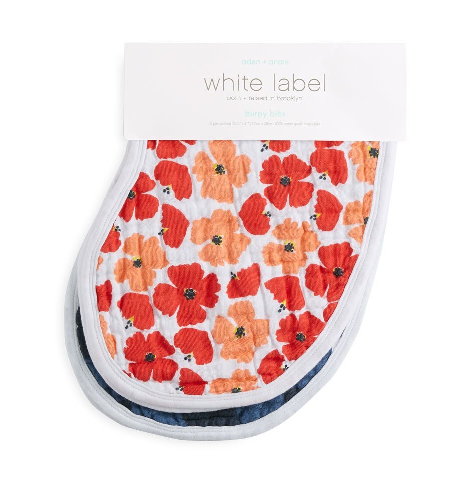 Aden & Anais W/L Burpy Bibs Flora BABY ESSENTIALSFeedingBibs Kids