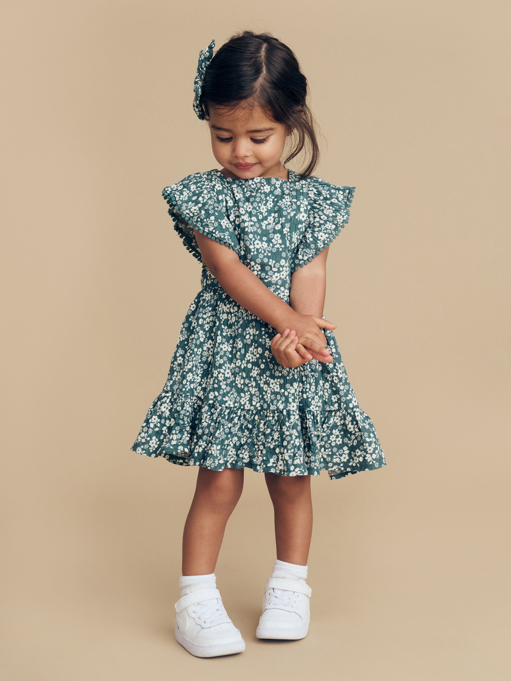 HOT Girls Dresses Huxbaby Floral Dress Huxbaby Floral Pine Bib