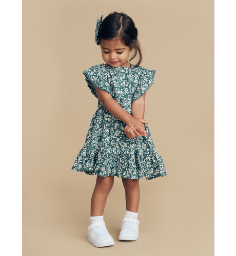 Huxbaby Floral Pine Bib Dress