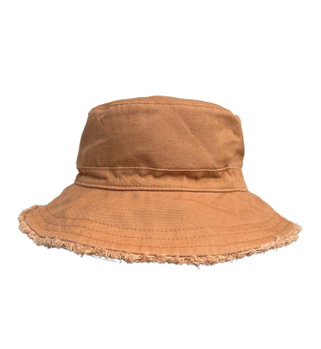 Acorn Adult Chestnut Frayed Bucket Hat