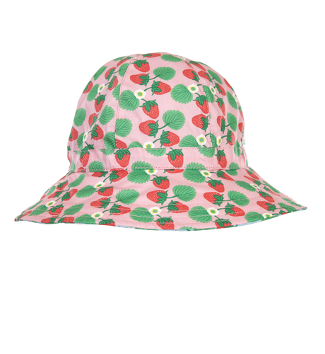 Acorn Strawberry Wide Brim Reversible Sunhat