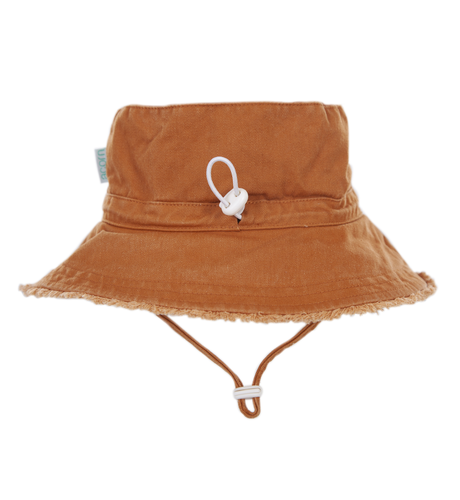 Acorn Chestnut Frayed Bucket Hat