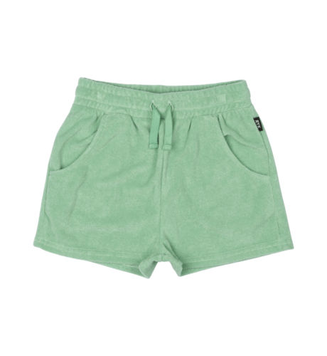 Rock Your Kid Green Terry Shorts