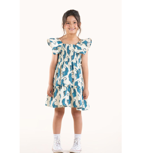 Rock Your Kid Go Tiger Shirred Dress