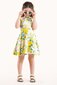 Rock Your Kid Yellow Roses Waisted Dress