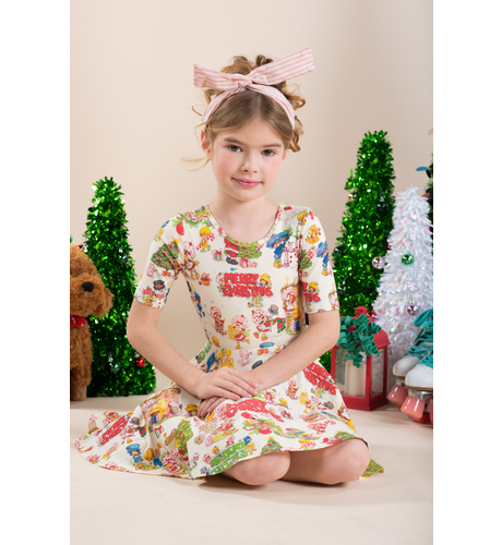 Rock Your Kid Strawberry Shortcake Xmas Cheer Mabel Dress