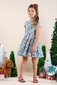 Rock Your Kid Reindeer Cheer Waisted Dress