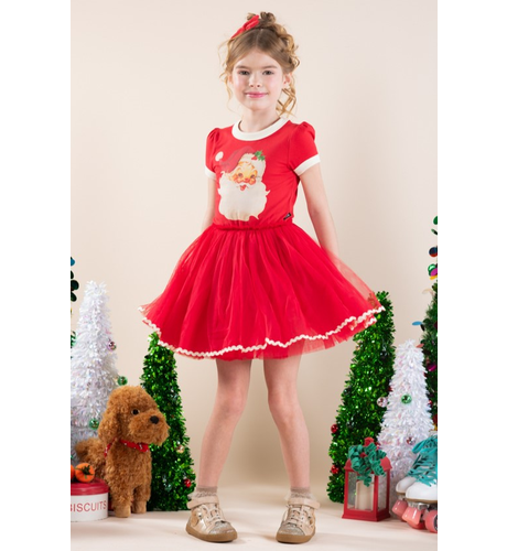 Rock Your Kid Red Santa Circus Dress