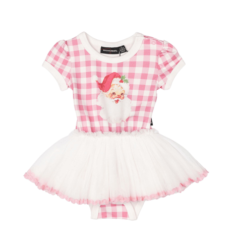 Rock Your Baby Pink Gingham Santa Baby Circus Dress