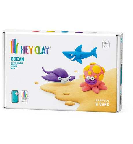 Hey Clay Ocean Set (Shark, Octopus, Stingray) - 6 Cans