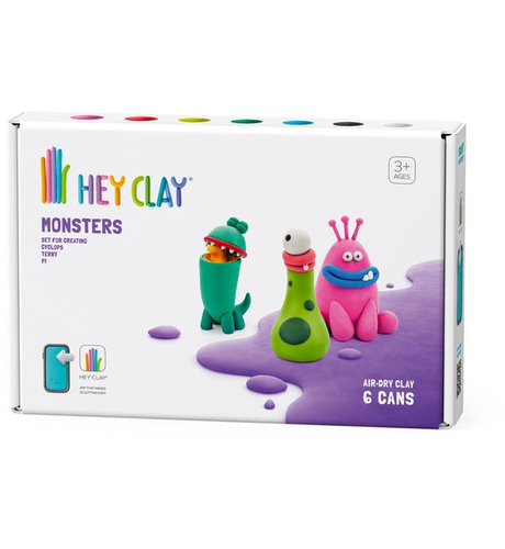 Hey Clay Monsters Set (Cyclops, Terry, Pi) - 6 Cans