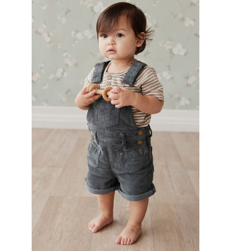 Jamie Kay Chase Cord Short Overall - Smoke