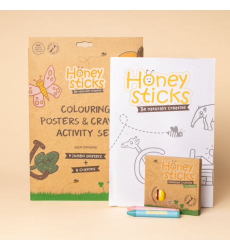 Honey Sticks Jumbo Posters & Crayons Activity Pack