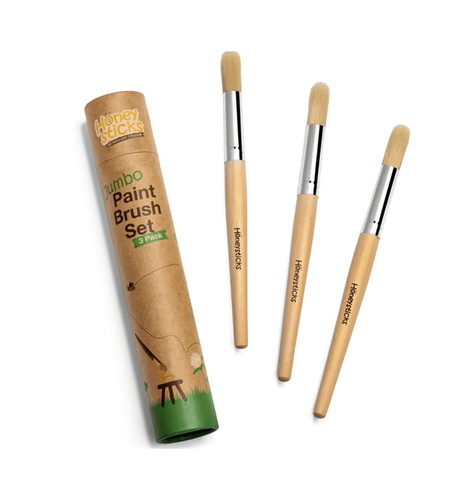 Honey Sticks Jumbo Paintbrush Set 3pk