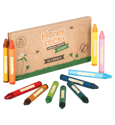 Honey Sticks Jumbo Beeswax Crayons 16pk